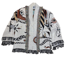 Load image into Gallery viewer, "Swan Face" Woven Cardigan
