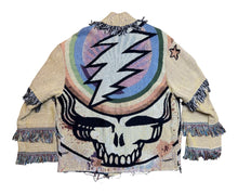 Load image into Gallery viewer, Paint Splatter Steely Woven Cardigan