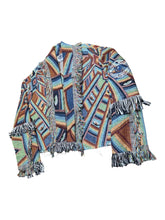 Load image into Gallery viewer, "All Knowing" Woven Cropped Cardigan