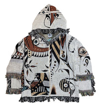 Load image into Gallery viewer, 'Swan Face' Woven Zip Up Hoodie