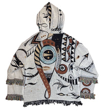 Load image into Gallery viewer, 'Swan Face' Woven Zip Up Hoodie
