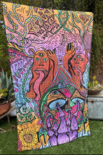 Load image into Gallery viewer, "Shroom Synergy" Tapestry (49" x 79")