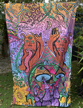 Load image into Gallery viewer, "Shroom Synergy" Tapestry (49" x 79")