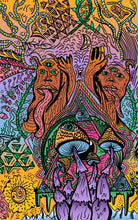 Load image into Gallery viewer, "Shroom Synergy" Tapestry (49" x 79")