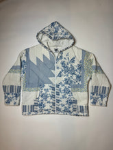 Load image into Gallery viewer, “Floral Angles” Quilted Zip Up Hoodie
