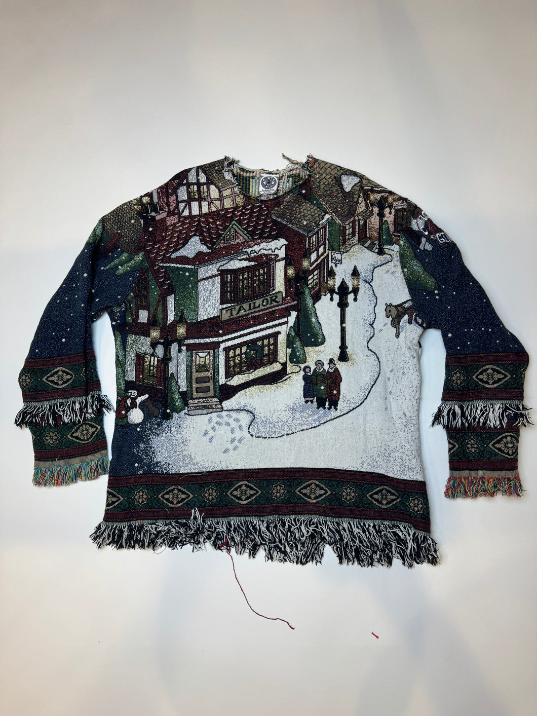 “Snow Village” Blanket Sweater