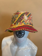 Load image into Gallery viewer, Orange Paisley Quilted Bucket Hat
