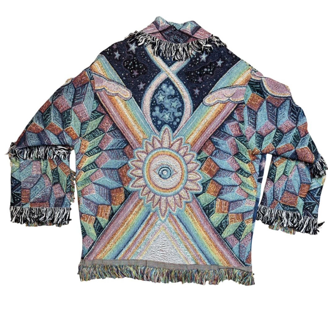 'Two Become One' Woven Cardigan