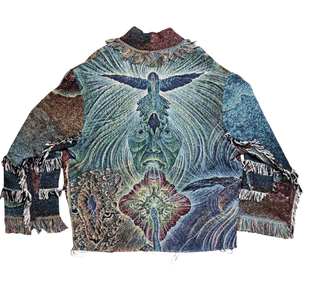 'Ancestral Transference' Woven Cardigan