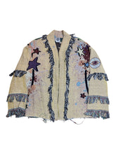 Load image into Gallery viewer, Paint Splatter Steely Woven Cardigan
