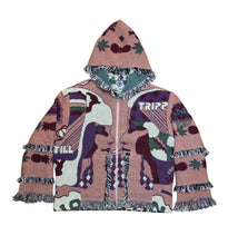 Load image into Gallery viewer, Hazy Woven Zip Up Hoodie
