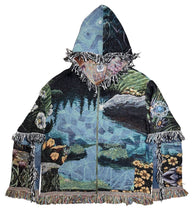 Load image into Gallery viewer, 'In Full Bloom' Woven Zip Up Hoodie
