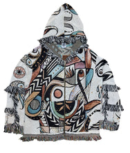 Load image into Gallery viewer, 'Birds of Paradise' Woven Zip Up Hoodie
