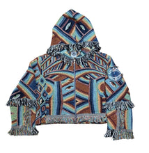 Load image into Gallery viewer, 'All Knowing' Cropped Woven Zip Up Hoodie
