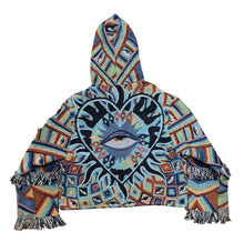 Load image into Gallery viewer, 'All Knowing' Cropped Woven Zip Up Hoodie
