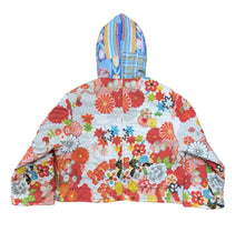 Load image into Gallery viewer, Orange Daydream Cropped Quilted Zip Up Hoodie
