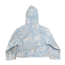 Load image into Gallery viewer, Seashore Cropped Quilted Zip Up Hoodie
