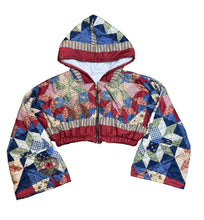Load image into Gallery viewer, Classic Quilted Super Cropped Zip Up Hoodie
