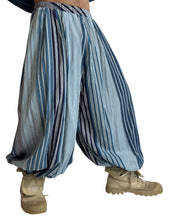 Load image into Gallery viewer, Strips of Blue Parachute Pants
