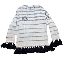 Load image into Gallery viewer, Black Tassel Blanket Sweater
