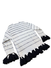 Load image into Gallery viewer, Black Tassel Blanket Sweater
