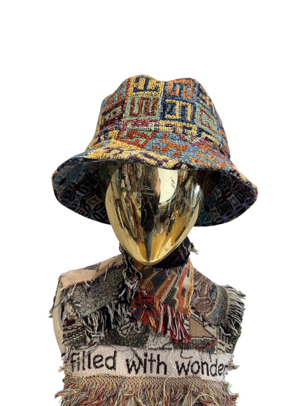 'Secret Writing 4' Woven Bucket Hat