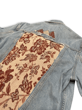 Load image into Gallery viewer, &quot;Flower of Fire&quot; Denim Jacket
