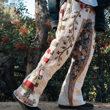 Load image into Gallery viewer, Floral Flared Quilt Pants
