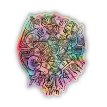 Load image into Gallery viewer, Holographic Sacred Metatron Sticker (3&quot;x3&quot;)
